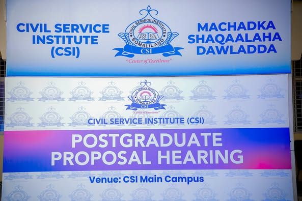 Machadka Shaqaalaha Dawladda  waxaa saaka ka bilaabmay soo jeedinta buugga waxbarashada heerka labaad  (proposal hearing -Postgraduate programs) ee Machadka Shaqaalaha Dawladda . Sida oo kale Waxaa so
