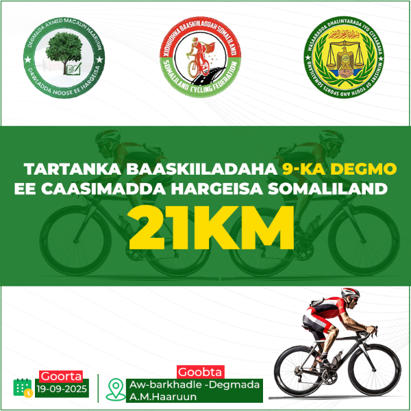 Tartanka Xidhiidhka Baaskiiladaha 9-ka Degmo ee Caasimadda Hargeysa-Somaliland ee 21KM