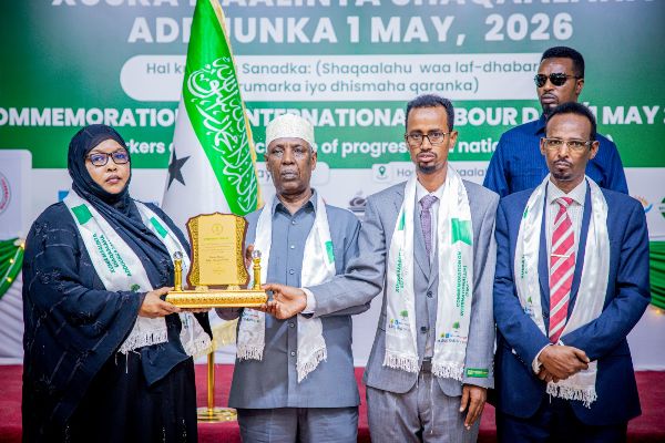 Madaxweyne ku-xigeenka Jamhuuriyadda Somaliland ahna ku-simaha Madaxweynaha, Mudane MaxamedCali Aw Cabdi ayaa maanta ka qayb galay munaasibadda Xuska Maalinta Shaqaalaha Aduunka.